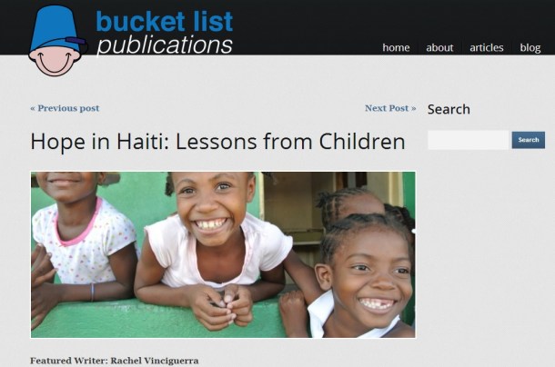 BucketList Publications: Hope in Haiti, Lessons from Children
