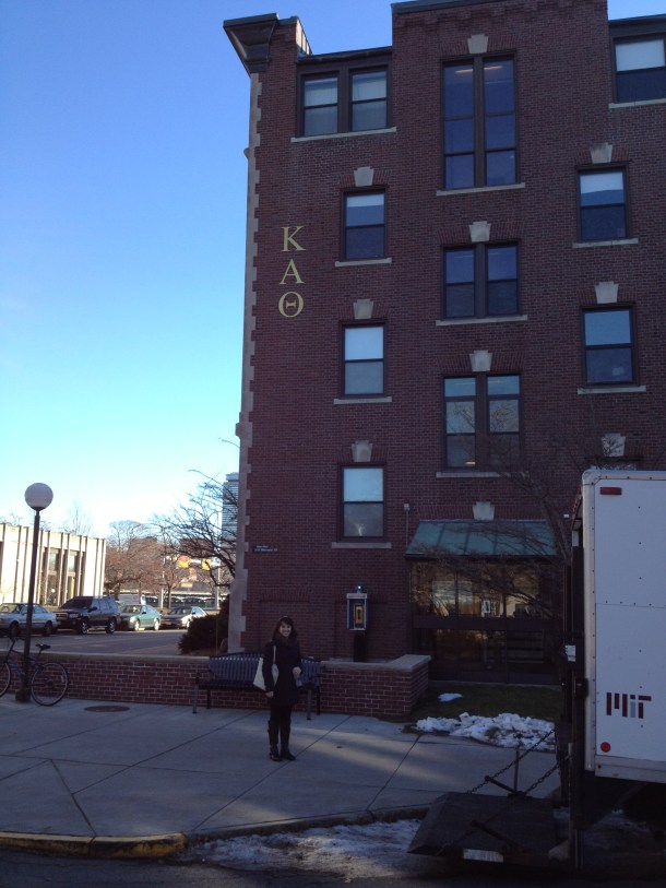 We wrapped up at the Theta house. I'm a Theta back at my school.