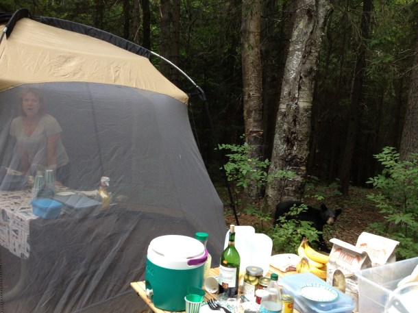 Paige reacts to our new friend on the right, I think her eyes were frozen forwards.