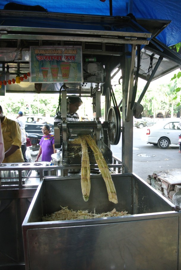 Fresh Sugar Cane Juice--a distinctly Indian drink.