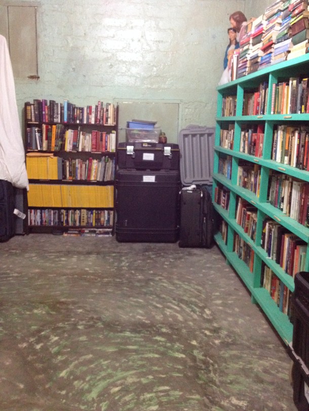 Tackling our first major project: cleaning the disaster closet.