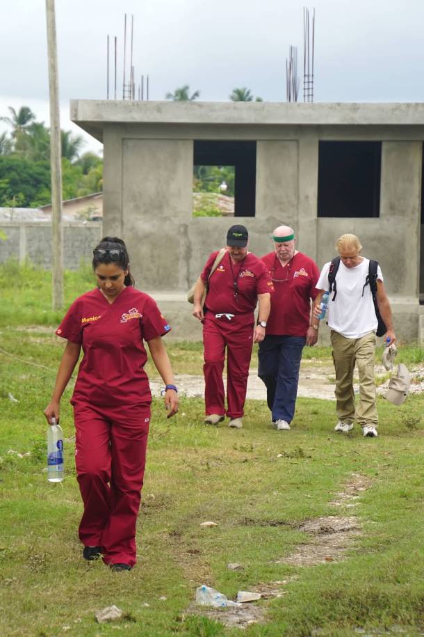 The dentists who were here last weekend and saw over 250 children.